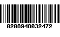 Código de Barras 0208948032472