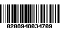 Código de Barras 0208948034709