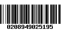 Código de Barras 0208949025195