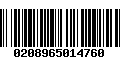 Código de Barras 0208965014760