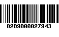 Código de Barras 0209000027943