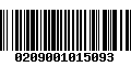 Código de Barras 0209001015093