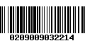 Código de Barras 0209009032214