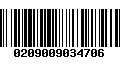 Código de Barras 0209009034706