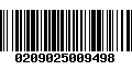 Código de Barras 0209025009498