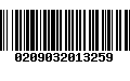 Código de Barras 0209032013259