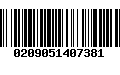 Código de Barras 0209051407381