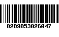 Código de Barras 0209053026047