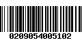 Código de Barras 0209054005102