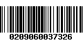 Código de Barras 0209060037326