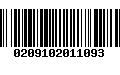 Código de Barras 0209102011093