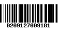 Código de Barras 0209127009181