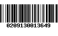 Código de Barras 0209130013649