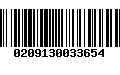 Código de Barras 0209130033654