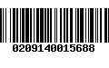 Código de Barras 0209140015688