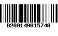 Código de Barras 0209149015740