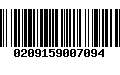 Código de Barras 0209159007094