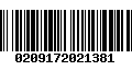 Código de Barras 0209172021381