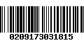 Código de Barras 0209173031815