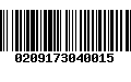 Código de Barras 0209173040015