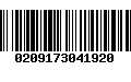 Código de Barras 0209173041920