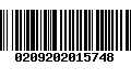 Código de Barras 0209202015748