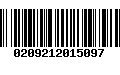 Código de Barras 0209212015097