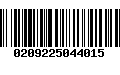 Código de Barras 0209225044015