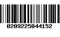 Código de Barras 0209225044152