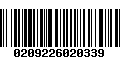 Código de Barras 0209226020339