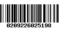 Código de Barras 0209226025198