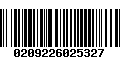 Código de Barras 0209226025327