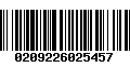 Código de Barras 0209226025457