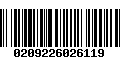 Código de Barras 0209226026119