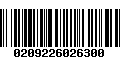 Código de Barras 0209226026300