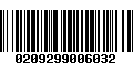 Código de Barras 0209299006032