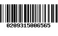 Código de Barras 0209315006565