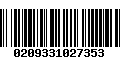 Código de Barras 0209331027353