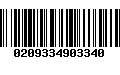 Código de Barras 0209334903340