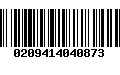 Código de Barras 0209414040873