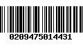 Código de Barras 0209475014431