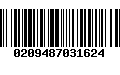 Código de Barras 0209487031624