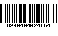 Código de Barras 0209494024664