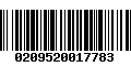 Código de Barras 0209520017783