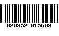 Código de Barras 0209521015689