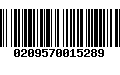 Código de Barras 0209570015289