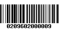 Código de Barras 0209602000009