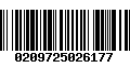 Código de Barras 0209725026177