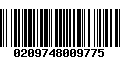 Código de Barras 0209748009775