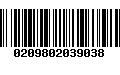 Código de Barras 0209802039038